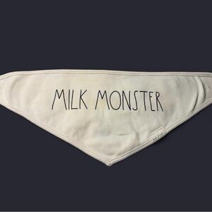 Rae Dunn Cream 'Milk Monster' Bandana Bib